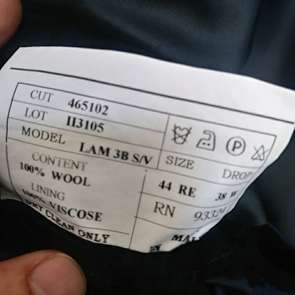 ADOLFO ITALY Super 120'S Black Coat Jacket 44R - Picture 7 of 8